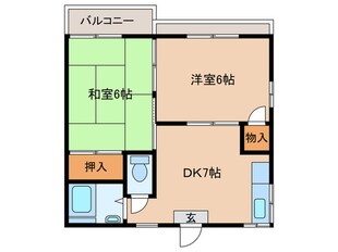 ガーデンハイム五色山B棟の物件間取画像